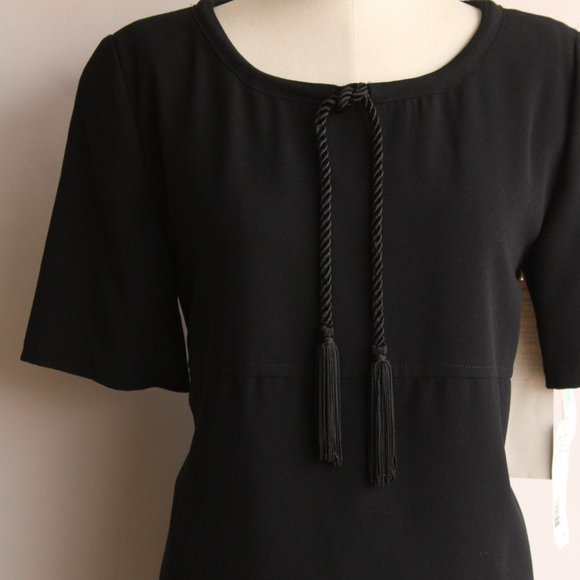 Vintage 1990s Dress, New with Tags Rena Rowan for Saville Black Sheath - Picture 3 of 10